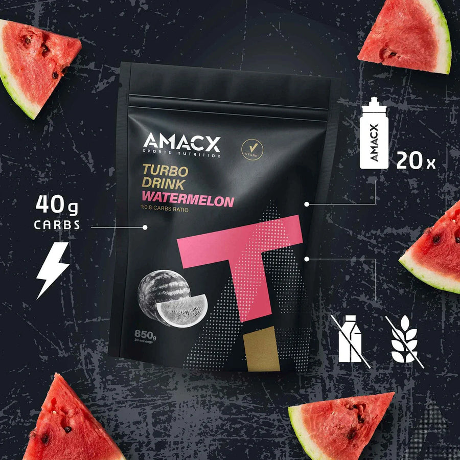 Bebida Energética Polvo Amacx Turbo Drink Sandía 850g Rosa #2