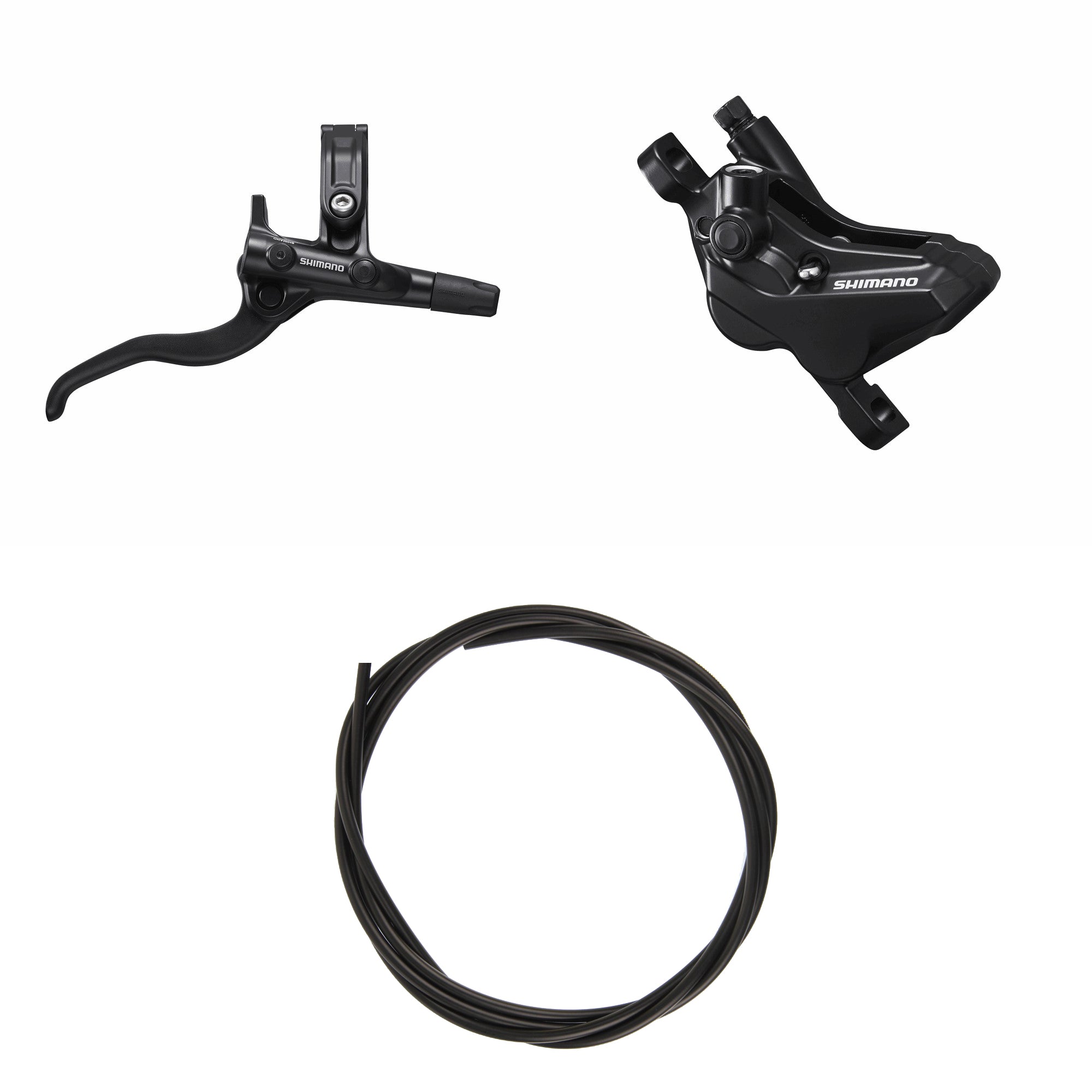 Kit Freno Disco Hidráulico Shimano Deore BR-MT420/BL-M4100 Trasero/Derecho Resina Sin Aletas/Adaptador Latiguillo 1700mm Negro #2