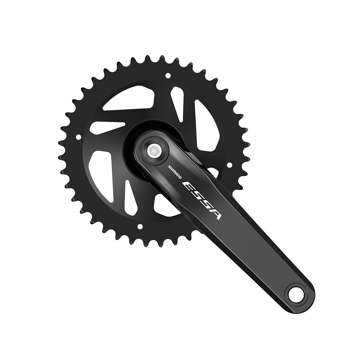 Juego Bielas/Plato Shimano Essa FC-U2000-1 Square 40d 7/8v Pedalier Guia Cadena Negro