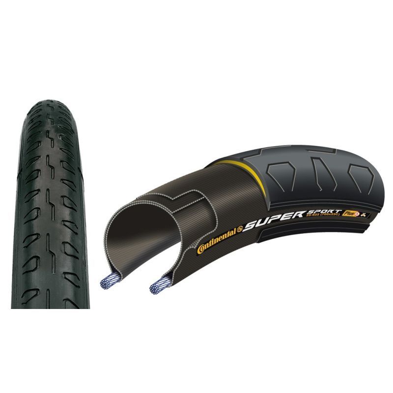 Cubierta Continental Supersport Plus 700x25C Plegable Negro
