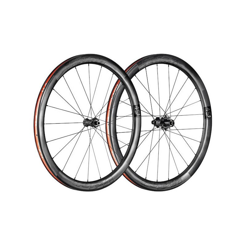 Juego Ruedas Vision Metron 45 SL Freno Disco Center Lock Cubierta Tubeless Ready Sram XDR Carbono Negro