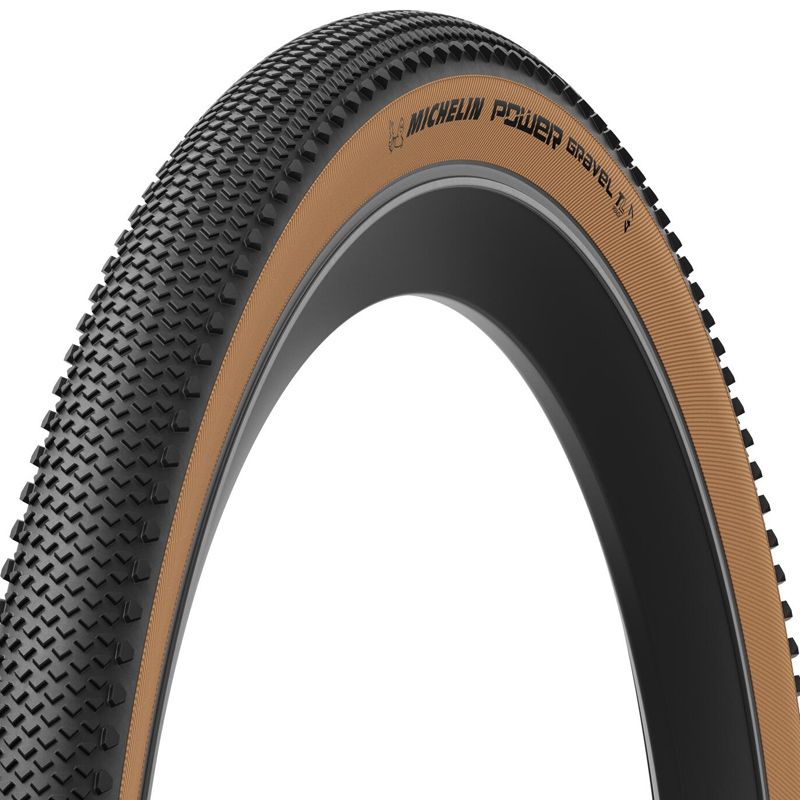 Cubierta Michelin Power Gravel Competition Line Tubeless Plegable Negro/Marrón