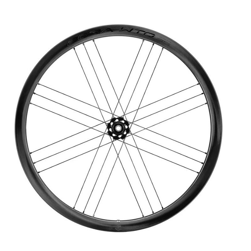 Juego Ruedas Campagnolo Bora WTO 35 2WF C23 Tubeless Ready Freno Disco Center Lock XDR Carbono Negro