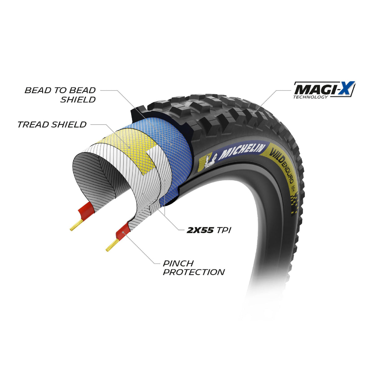 Cubierta Michelin Wild Enduro Ms Racing Line Plegable Negro