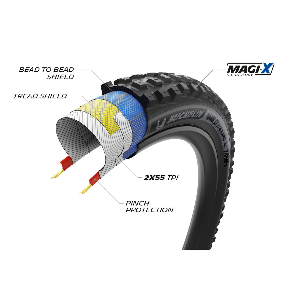 Cubierta Michelin Wild Enduro Ms Racing Line Plegable Dark