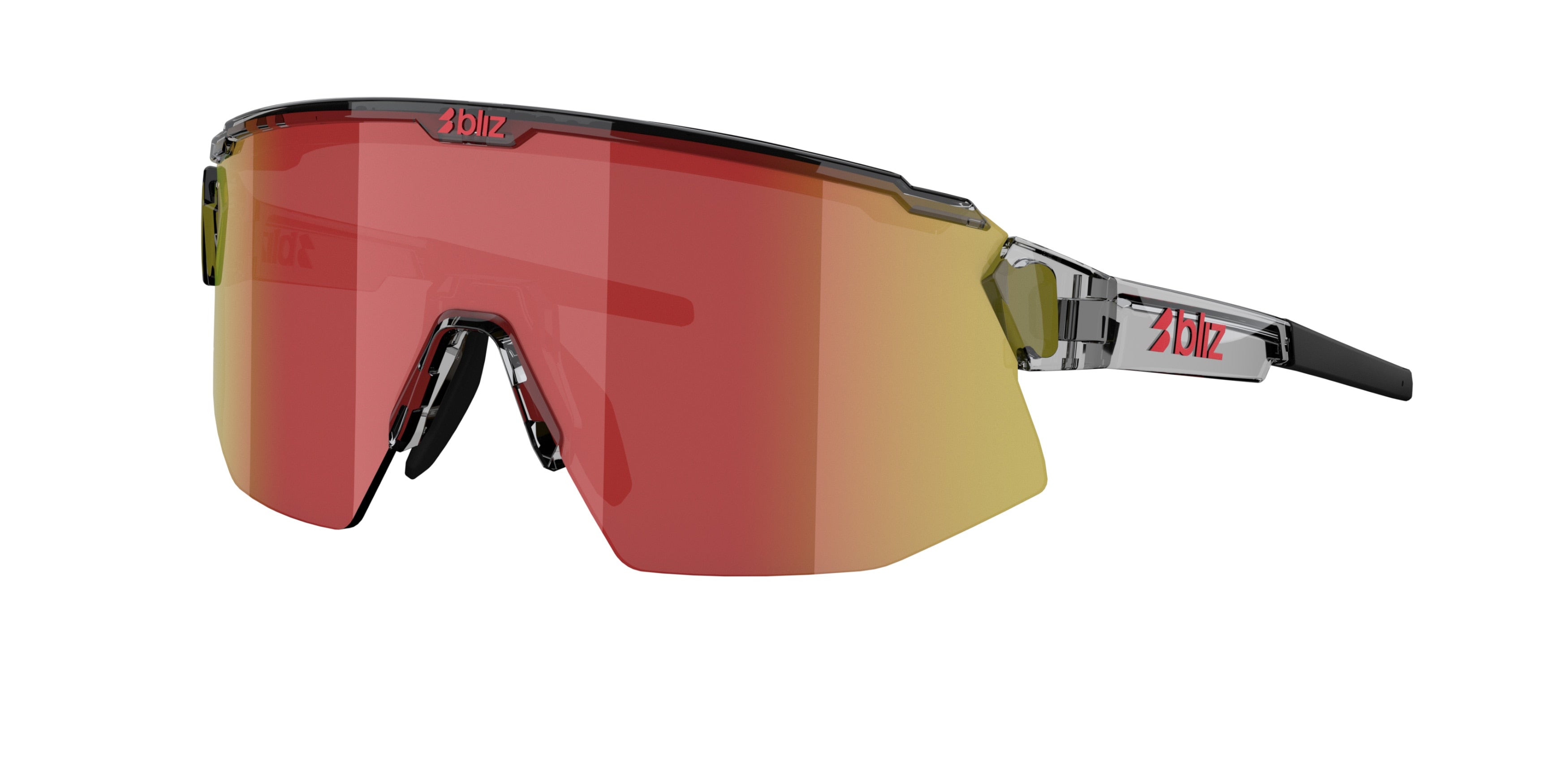 Gafas Sol Bliz Breeze/Gris Oscuro Transparente/Rojo