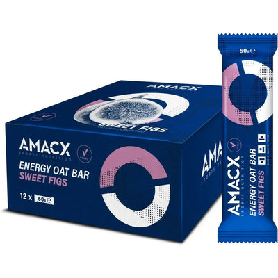 Barritas Energéticas Avena Amacx Energy Oat Bar Higos Dulces Caja 12uds Transparente