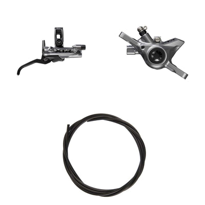 Kit Freno Disco Hidráulico Shimano XTR BR-M9200/BL-M9220 Trasero/Derecho Resina Sin Aletas/Adaptador Latiguillo 1700mm Negro