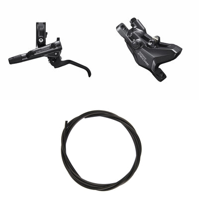 Kit Freno Disco Hidráulico Shimano Deore BR-M6100/BL-M6100 Delantero/Izquierdo Resina Sin Aletas/Adaptador Latiguillo 1000mm Negro #2