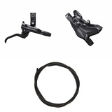 Zestaw hydraulicznych hamulców tarczowych Shimano Deore BR-M6100/BL-M6100 Tył/Prawy Żywica bez żeberek/Adapter Przewód 1700mm Czarny