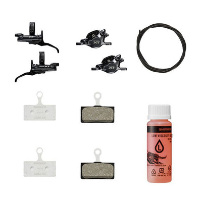Kit Upgrade Freno Shimano Deore XT BR-M8200/BL-M8200 Metal Con Aletas Sin Adaptador Latiguillo 1000/1700mm Negro #2