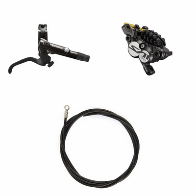Kit Freno Disco Hidráulico Shimano Saint BR-M820 Trasero/Derecho Metal Aletas Sin Adaptador Latiguillo 1700mm Negro