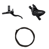 Zestaw hydraulicznych hamulców tarczowych Shimano Deore BR-MT420/BL-M4100 Przód/Lewy Żywica bez żeber/Adapter Przewód 1000mm Czarny