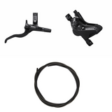 Zestaw hydraulicznych hamulców tarczowych Shimano Deore BR-MT420/BL-M4100 Tył/Prawy Żywica bez żeberek/Adapter Przewód 1700mm Czarny