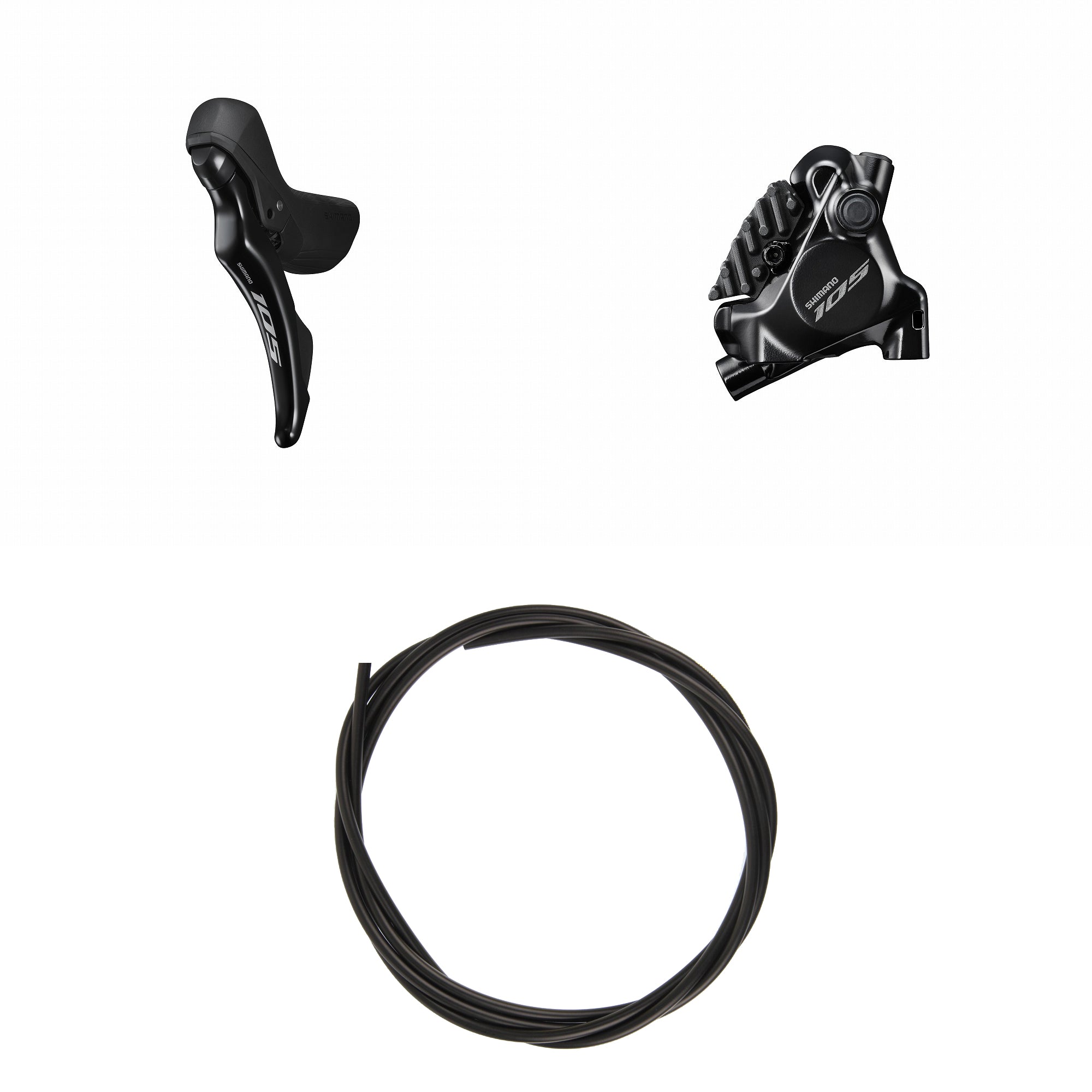 Kit Freno Disco Hidráulico Shimano 105 BR-R7170/ST-R7120 Delantero/Izquierdo Resina Aletas Adaptador 160mm Latiguillo 1000mm Negro #2