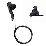Zestaw hydraulicznych hamulców tarczowych Shimano GRX BR-RX410/ST-RX610 przód/lewy żywica z żeberkami 160mm adapter wąż 1000mm czarny