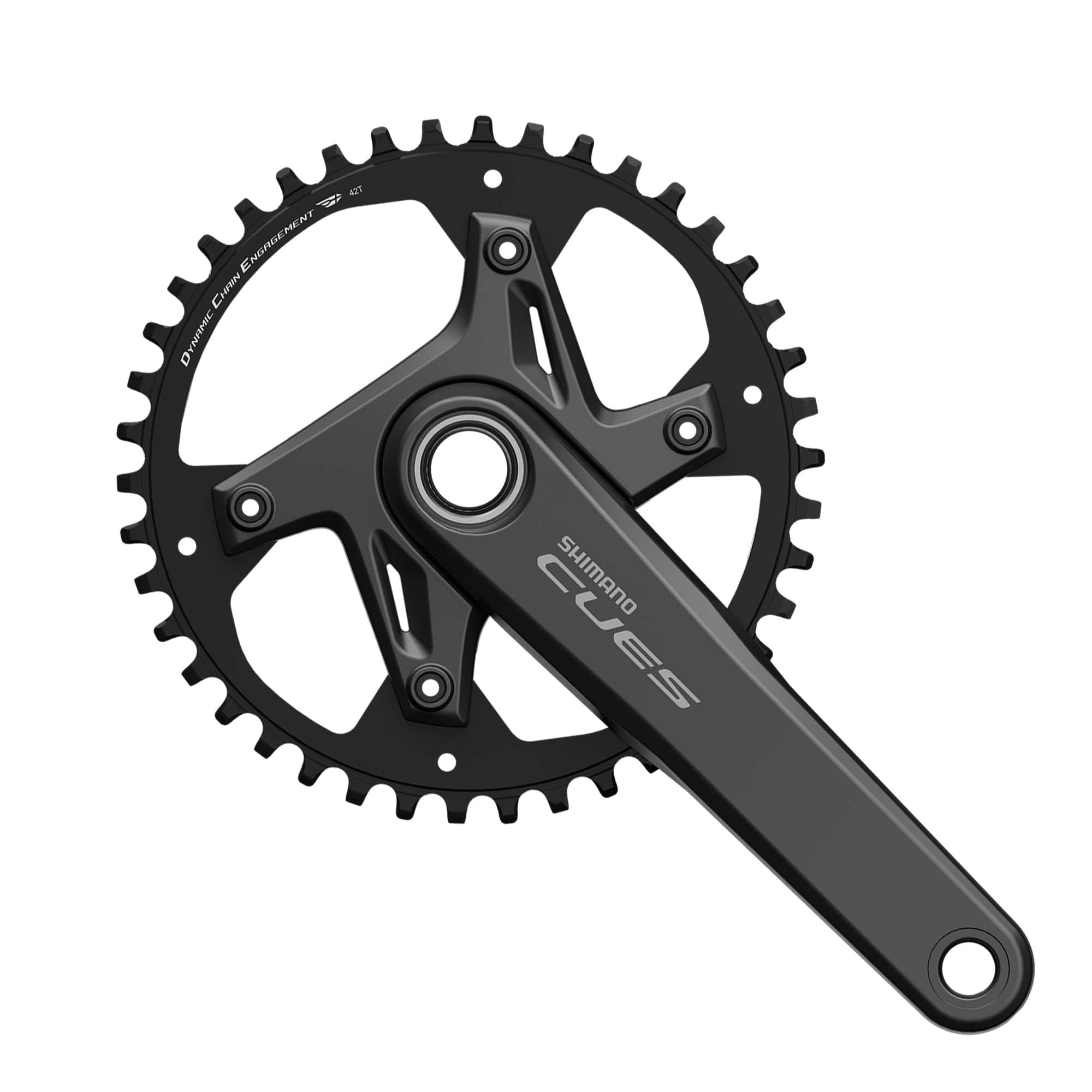 Juego Bielas/Plato Shimano Cues FC-U6030-1 42d 9/10/11v Sin Cazoletas Negro