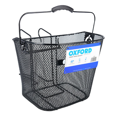 Cesta Delantera Malla Soporte Negro