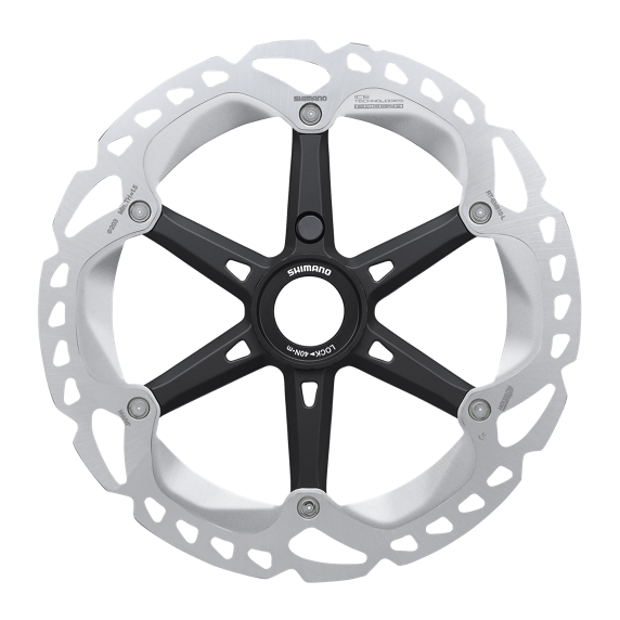 Disco Freno Shimano RT-EM810 Center Lock Ice Technologies Freeza Anillo Cierre Externo Plata/Negro