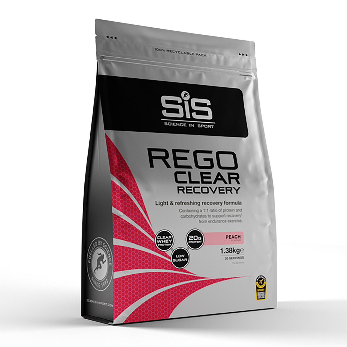 SIS REGO Clear Polvo Recuperador 1.38kg Melocotón