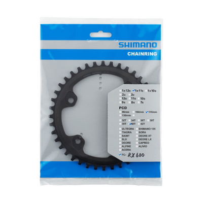 Plato Shimano GRX FC-RX600-1 Negro #2