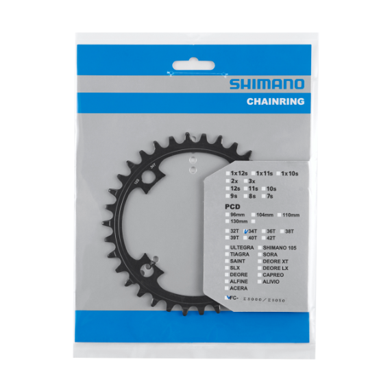 Plato Shimano SM-CRE80-12-B FC-E8000/FC-E8050/FC-M8050 Sin Guia Cadena Negro #2