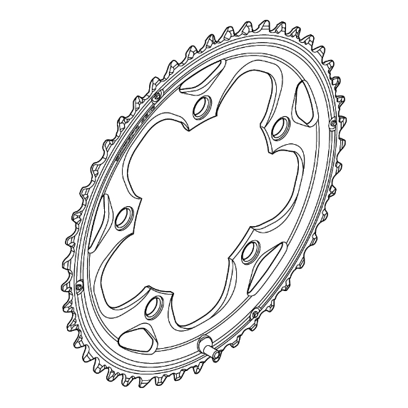 Plato Shimano FC-CX50 Plateado