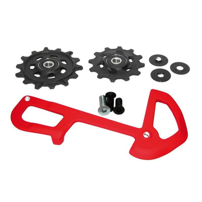 Roldanas X-Sync+Jaula Sram Cambio X01 12v Rojo