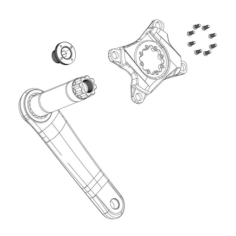 Kit Tornillos Biela Sram Auto-Extraíbles M18/M30 Dub Negro