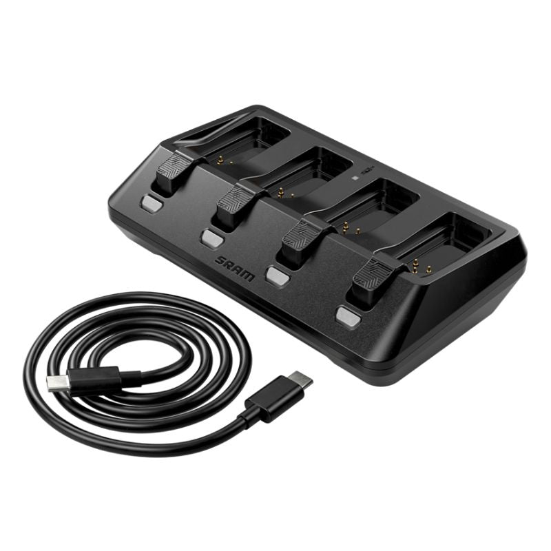 Cargador Batería Sram Axs USB-C 4 Puertos Negro