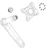 Sram Dub Self-Extracting M18/M30 X0 D1 Dark Polar Black Zestaw Śrub Korby