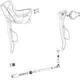Sram Apex eTap AXS Lewa Manetka/Dźwignia Hamulcowa Tarczowa z Podpórką Dłoni Czarna