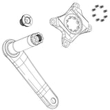 Sram Dub Self-Extracting M15/M30 Eagle 70 Steel Zestaw Śrub Korby Czarny