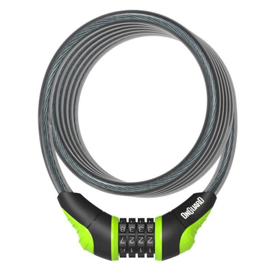 Candado Espiral Onguard Negro On Combinacion 180cmx12mm Verde