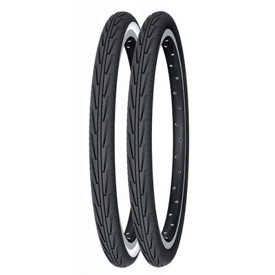 Cubierta Michelin Diabolo City 20x1-3/8 Acces Line Rigida Blanco/Negro