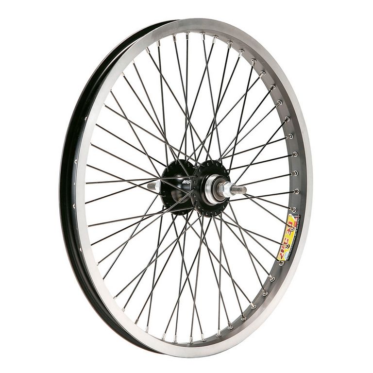 Rueda Trasera Gurpil BMX Carrete Aluminio 48 Radios Eje 9.5mm 20x2.125 Plata
