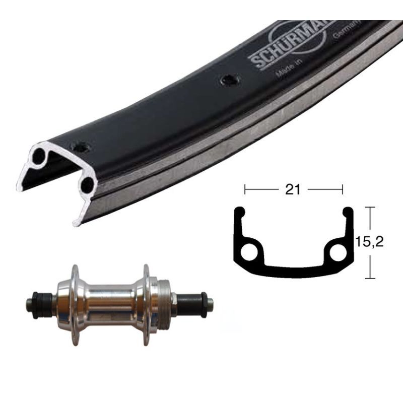 Rueda Trasera Winora Schürmann Cierre Rápido 135mm 6/7v Negro/Plata