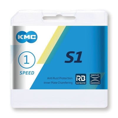 Cadena KMC S1 RB 112 Eslabones 1v Plata