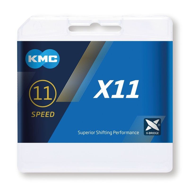 Cadena KMC X11 118 Eslabones 11v Plata/Negro