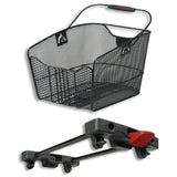 Klickfix CityMax Racktime Tylny Koszyk Rowerowy Z Wąską Siatką I Płytą Adaptera 23x22.5x36cm Czarny