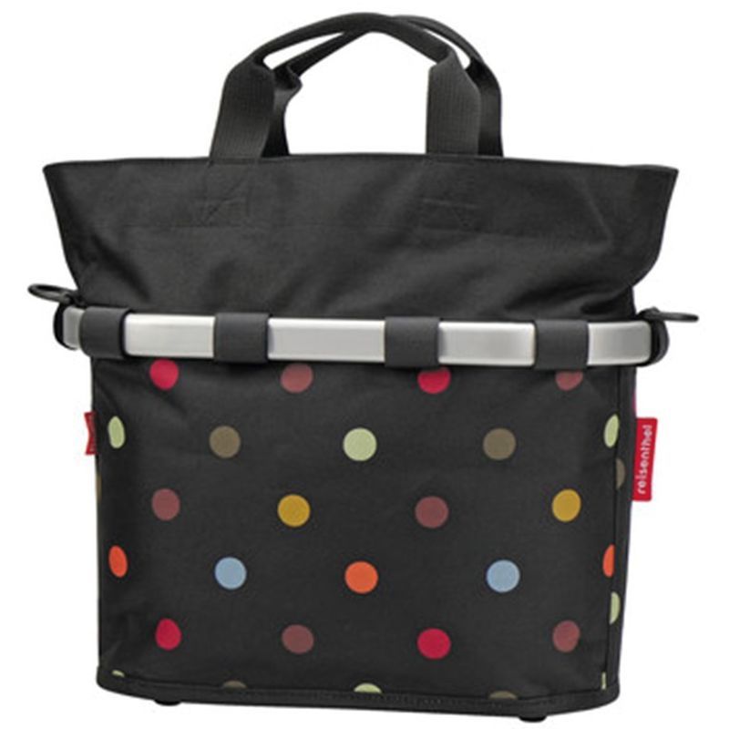 Cesta Delantera Klickfix Reisenthel 34x31x17.5cm Negro/Puntitos