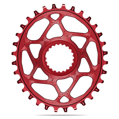 Plato Absolute Black Ovalado Direct Mount Shimano XTR Aluminio Rojo