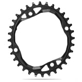 Absolute Black Oval 104 BCD 4 Arms Integrated Thread 1x10/12s Aluminum Czarny