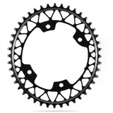 Absolute Black 110 BCD 4 Arms Asymmetric Gravel Shimano 1x10/12s Aluminum Black