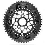Absolute Black Zestaw Tarcz Owalnych Direct Mount Cannondale Hollowgram 2x11s Aluminium Czarny