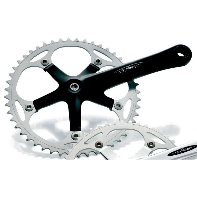 Juego Bielas/Plato Miche Xpress 135 Bcd 46d 1v Aluminio 170mm Plata