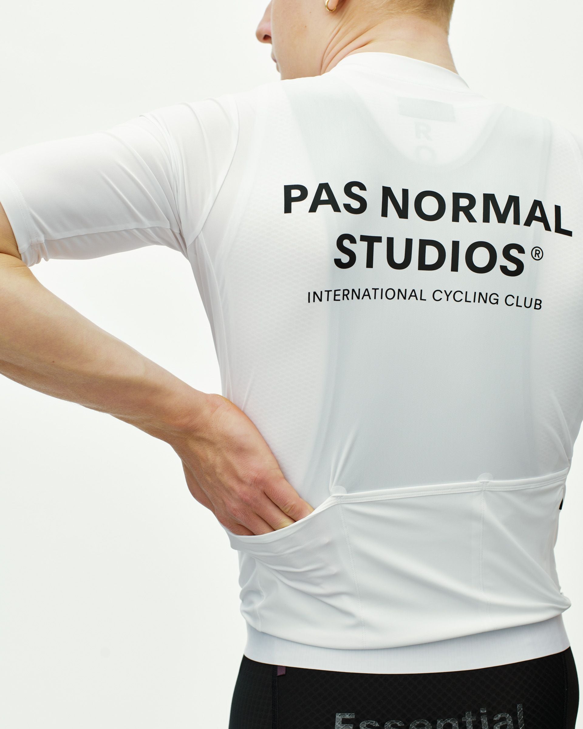Maillot Manga Corta Pas Normal Studios Essential Hombre Blanco #6