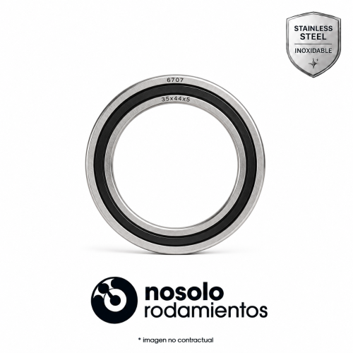 Rodamiento Axium SS-6707-2RS Canyon 35x44x5mm Inox Plata